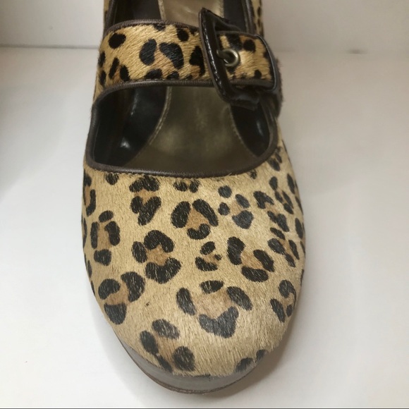 Saks 5th Ave Vintage Pony Fur Mary Jane Pumps - Picture 6 of 6